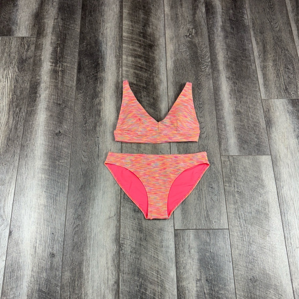 Aerie Coral Space Dye Bikini Set